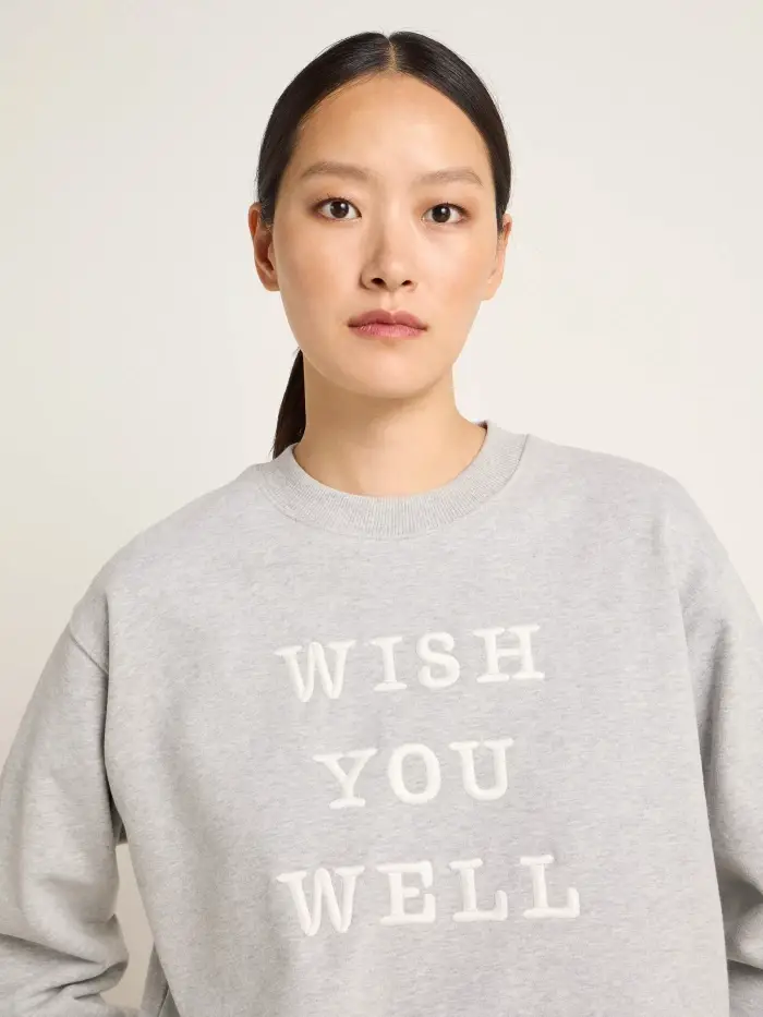 Lanius Statement Sweatshirt "wish you well" (GOTS) Letzter Tag
