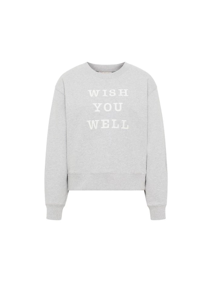 Lanius Statement Sweatshirt "wish you well" (GOTS) Letzter Tag