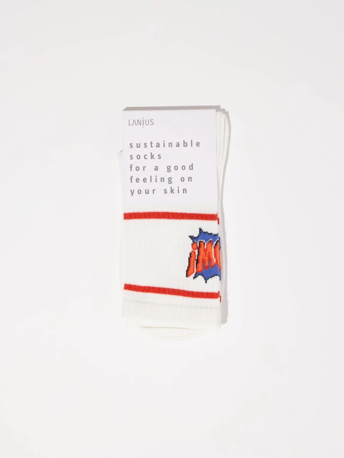 Lanius Socken "WOW" (GOTS) Räumungsverkauf