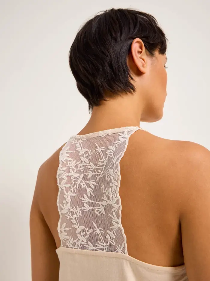 Lanius Top mit Spitze (GOTS) Angebote