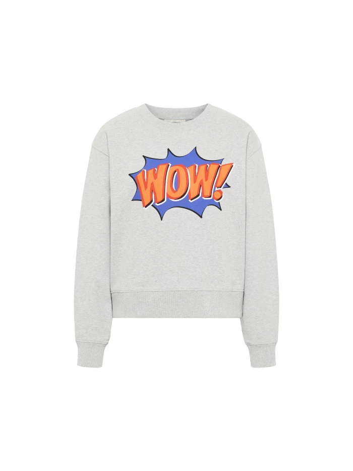 Lanius Statement Sweatshirt "WOW" (GOTS) Fabrikverkauf