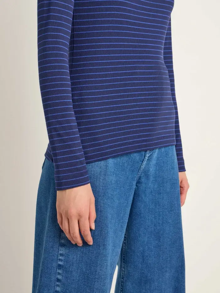 Lanius U-Boot Shirt mit Streifen (GOTS) Großer Ausverkauf