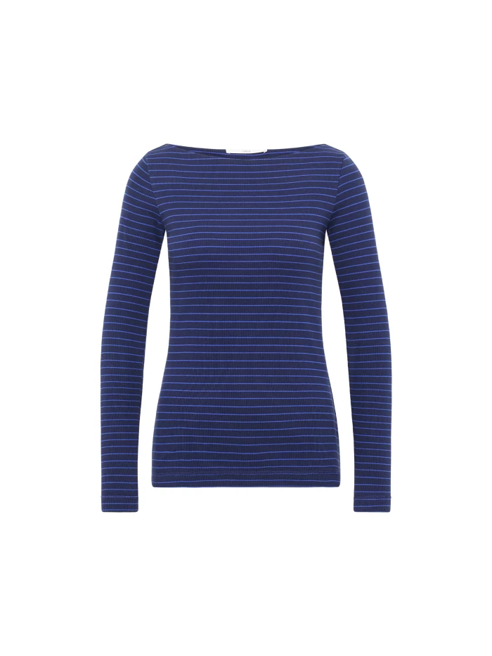 Lanius U-Boot Shirt mit Streifen (GOTS) Großer Ausverkauf