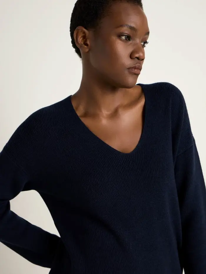 Lanius Pullover mit V-Ausschnitt (GOTS) Preisnachlass