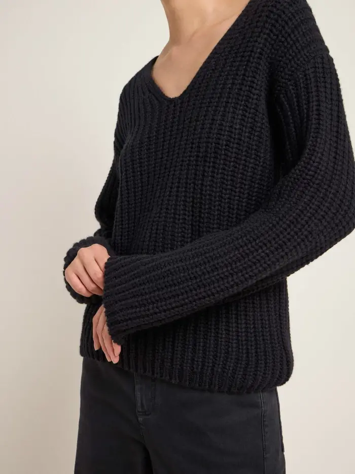 Lanius Pullover mit V-Ausschnitt (GOTS) Cyber Monday