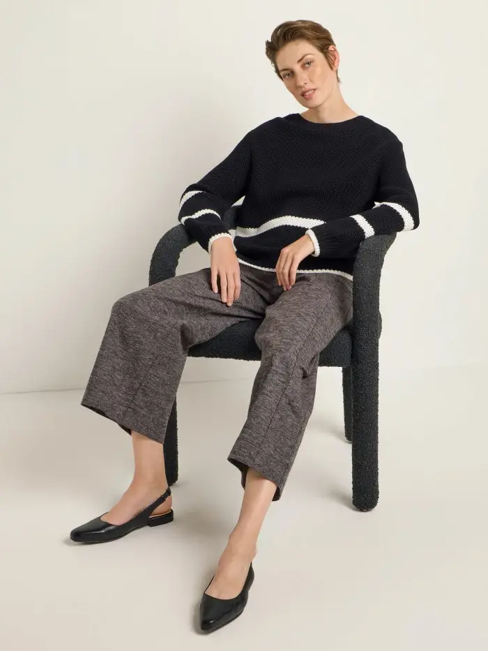 Lanius Blockstreifen Pullover (GOTS) Lagerräumung