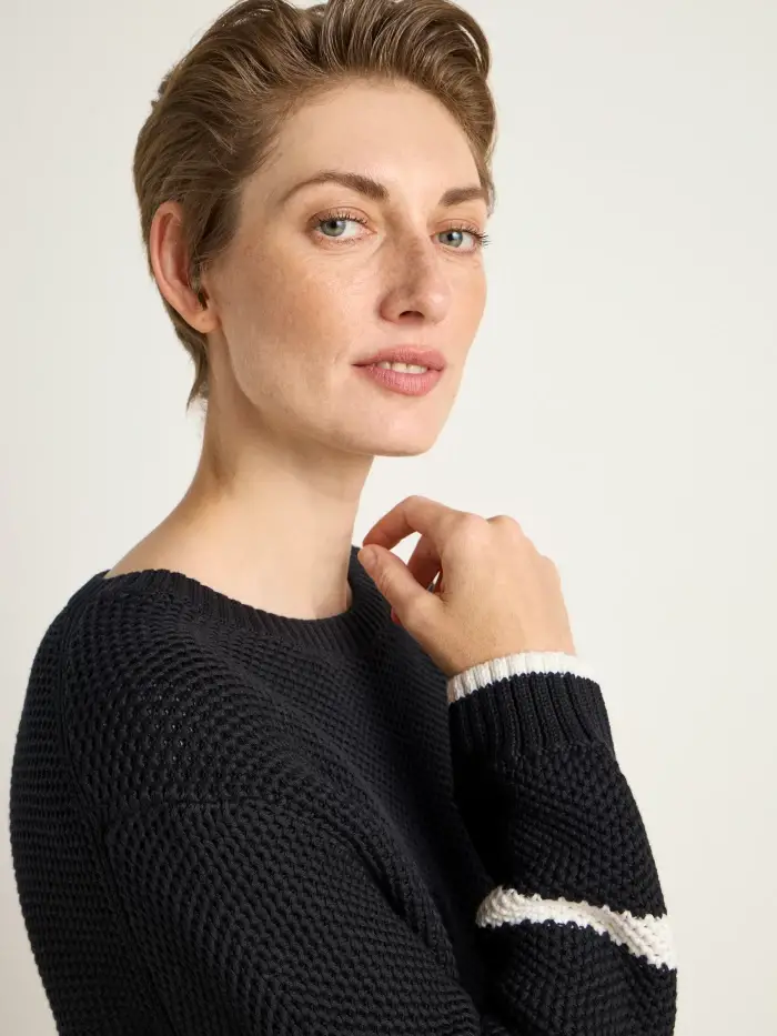 Lanius Blockstreifen Pullover (GOTS) Lagerräumung