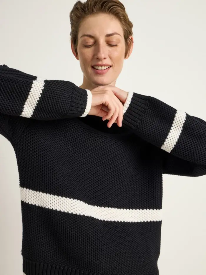 Lanius Blockstreifen Pullover (GOTS) Lagerräumung