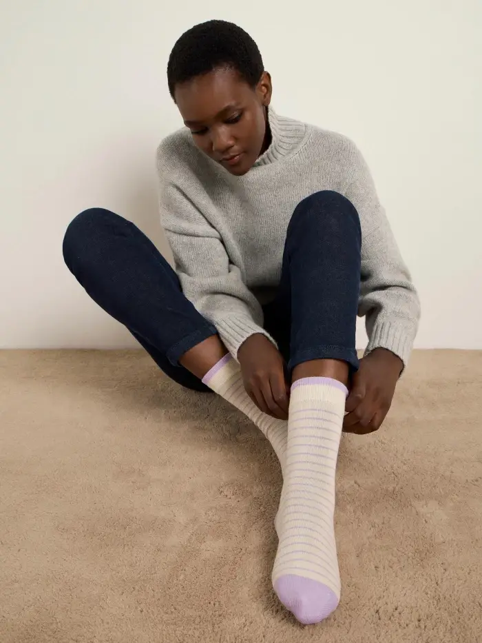 Lanius Socken mit Streifen (GOTS) Riesige Ersparnisse