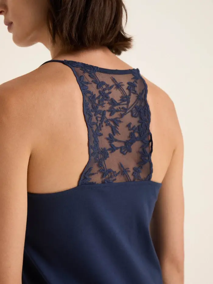 Lanius Top mit Spitze (GOTS) Im Verkauf