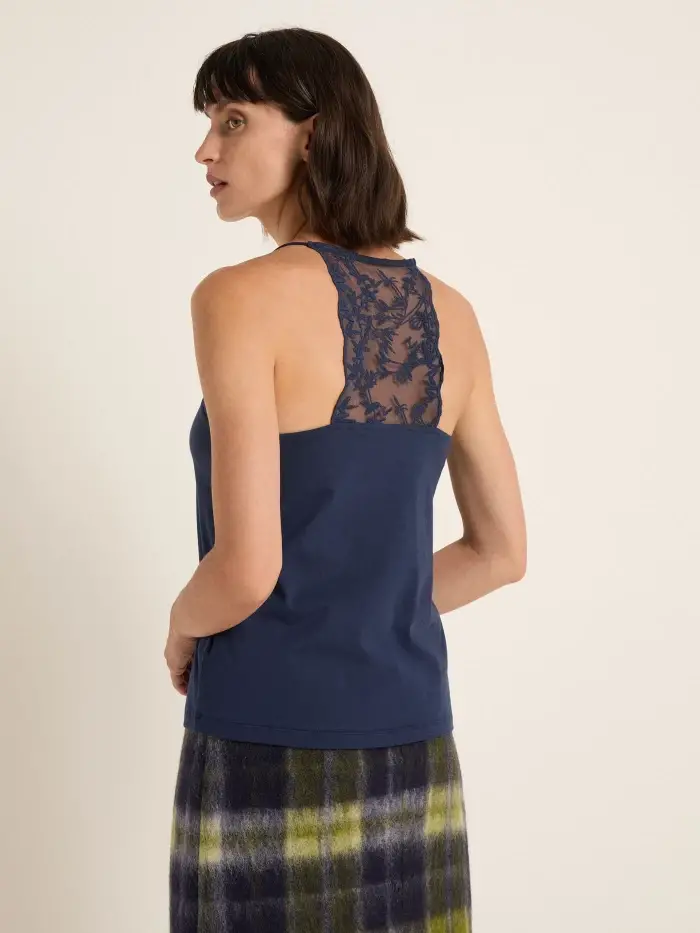 Lanius Top mit Spitze (GOTS) Im Verkauf