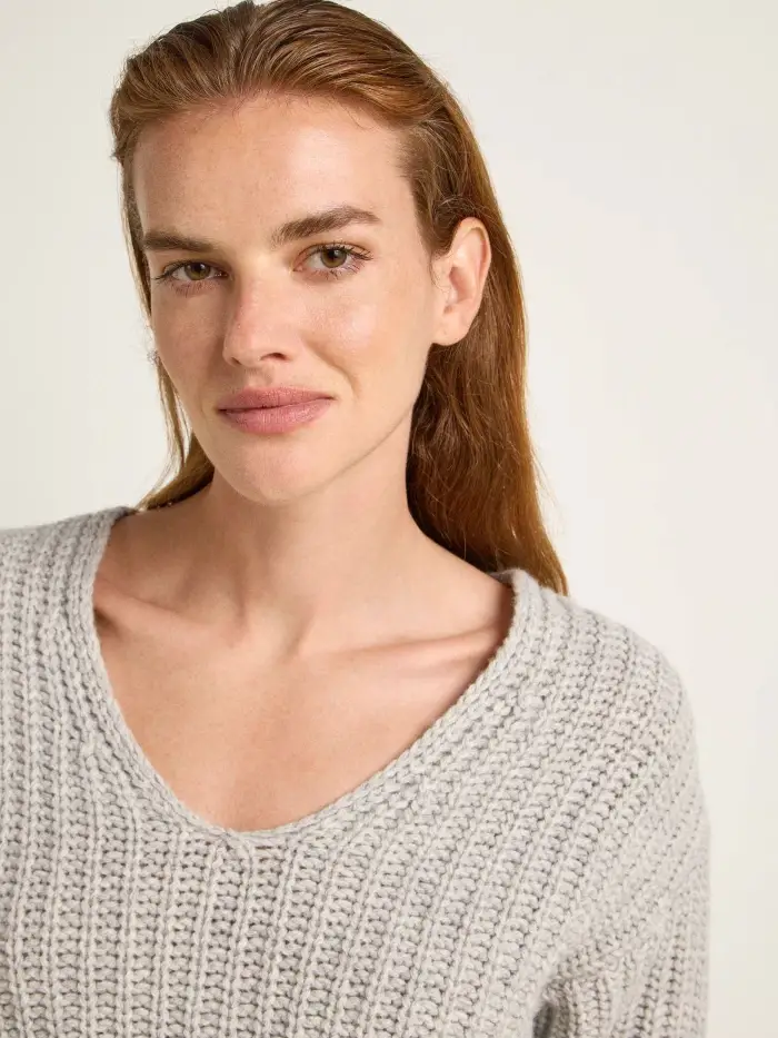 Lanius Pullover mit V-Ausschnitt (GOTS) Rabatt