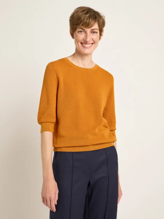 Lanius Struktur-Halbarmpullover (GOTS) Black Friday