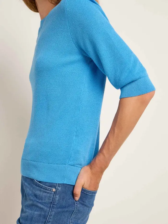 Lanius Struktur-Halbarmpullover (GOTS) Große Rabatte