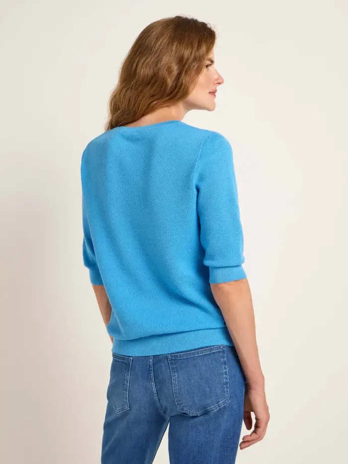 Lanius Struktur-Halbarmpullover (GOTS) Große Rabatte