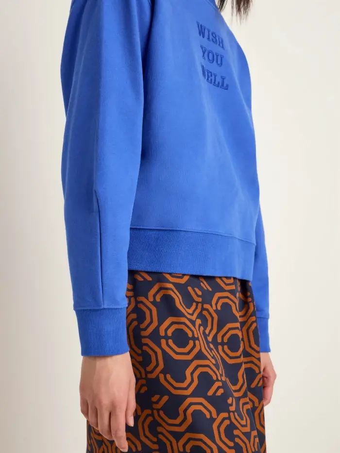 Lanius Statement Sweatshirt "wish you well" (GOTS) Neueste Stile