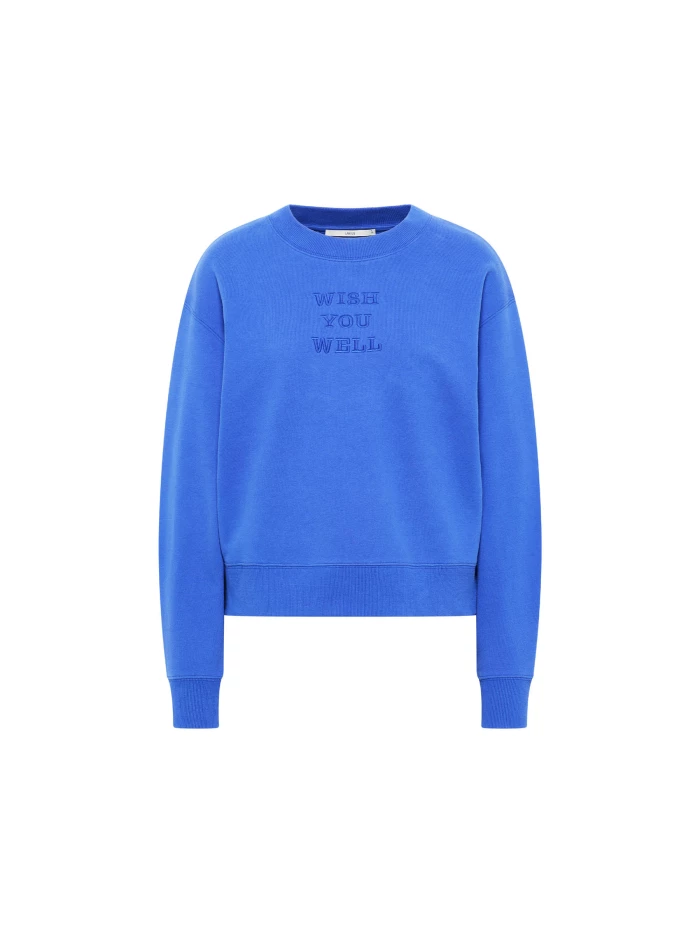 Lanius Statement Sweatshirt "wish you well" (GOTS) Neueste Stile