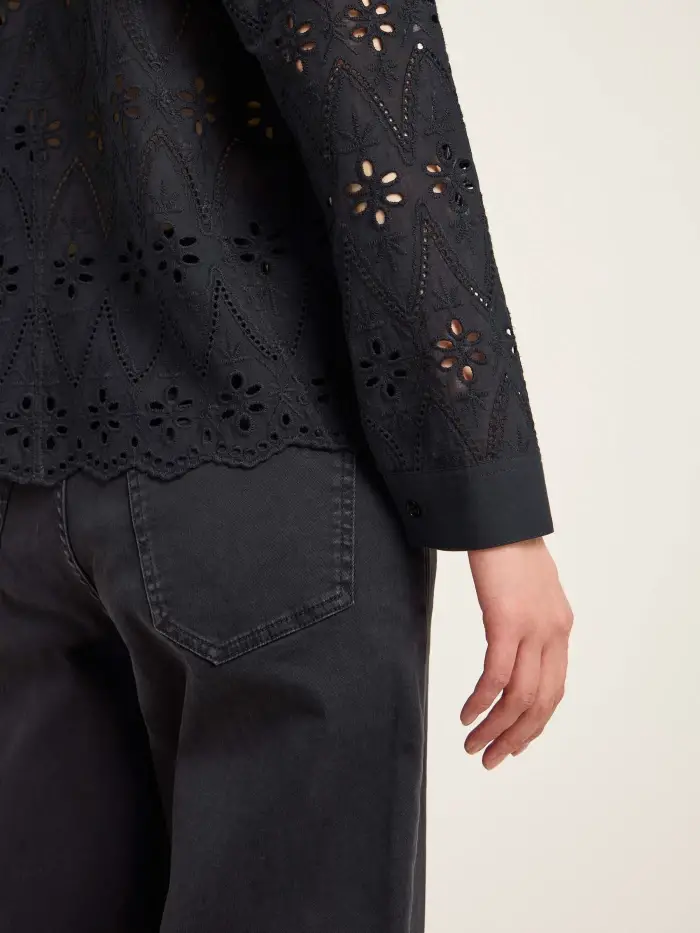 Lanius Spitzen-Hemdbluse Bis zu 60% Rabatt