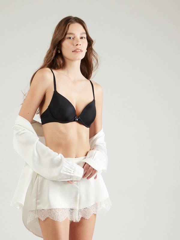 Hunkemöller T-shirt Bra 'P&M' in Black, White Saisonale Angebote