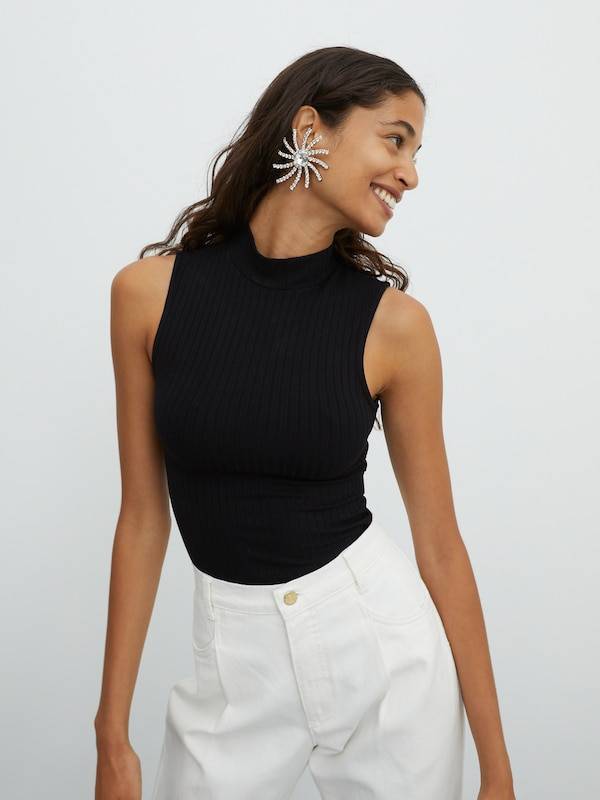 EDITED Shirt 'Kaori' in Black Riesige Ersparnisse