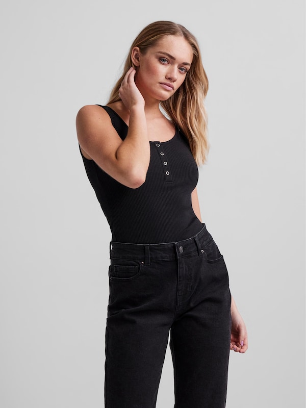 PIECES Top 'Kitte' in Black Tiefpreis