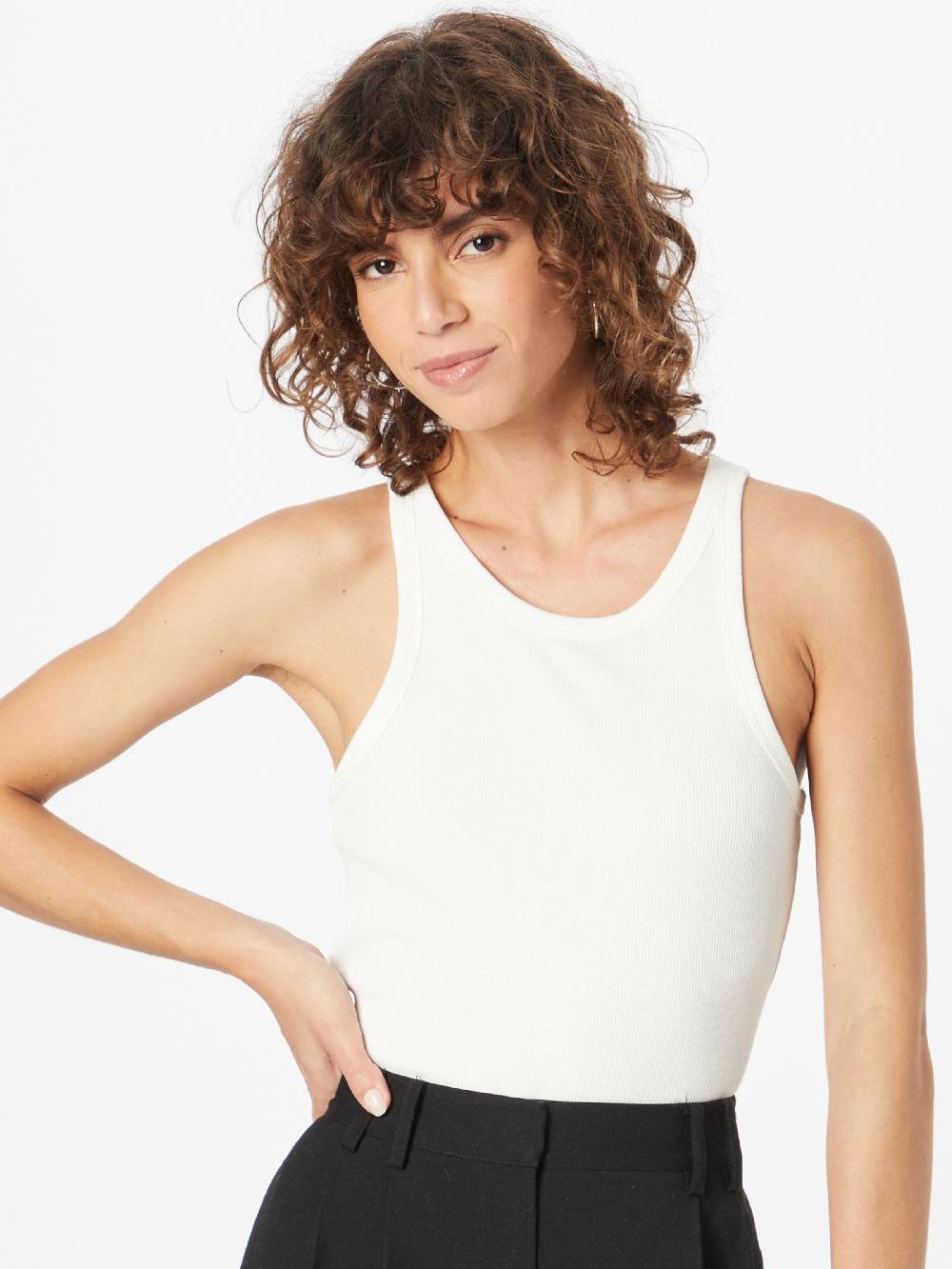 ONLY Top 'Lindsay' in Pastel Green, White Günstiger Verkauf