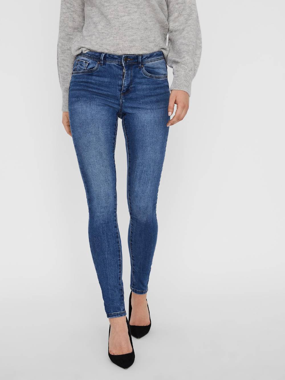 VERO MODA Skinny Jeans 'VMTanya' in Blue Denim Flash Sale