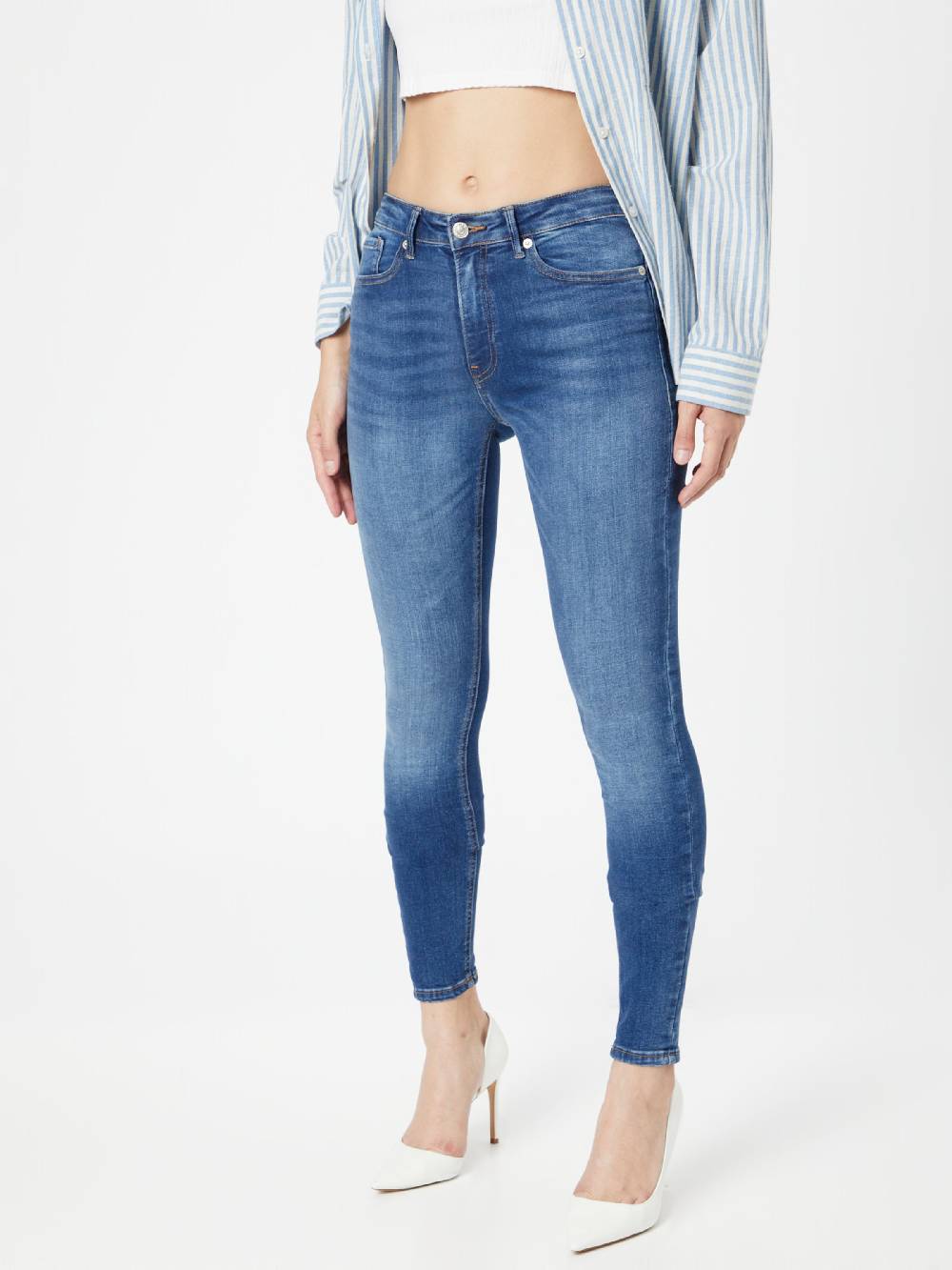 ONLY Skinny Jeans 'Paola' in Dark Blue Heißer Verkauf