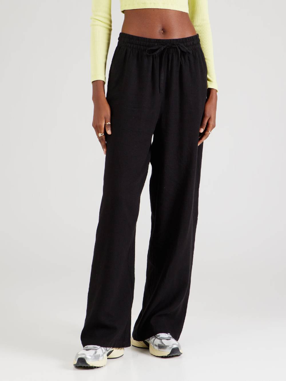 VERO MODA Wide leg Pants 'VMLINN' in Black Zeitlich begrenztes Angebot
