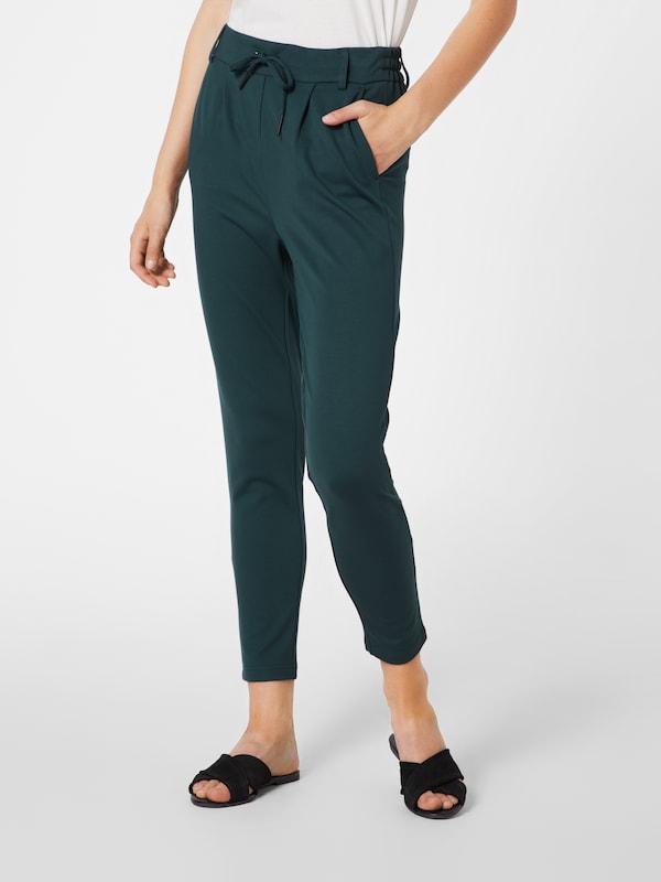 ONLY Regular Pleat-Front Pants 'ONLPoptrash' in Petrol Exklusive Angebote