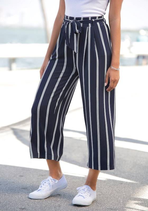 LASCANA Wide leg Pants in Navy Letzte 3 Tage