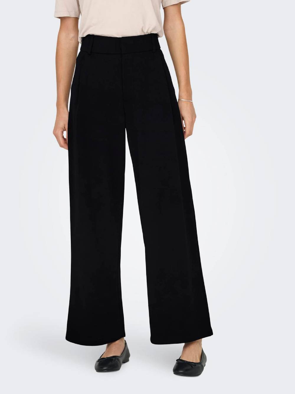 JDY Wide leg Pants 'JDYGeggo' in Black Bis zu 65% Rabatt