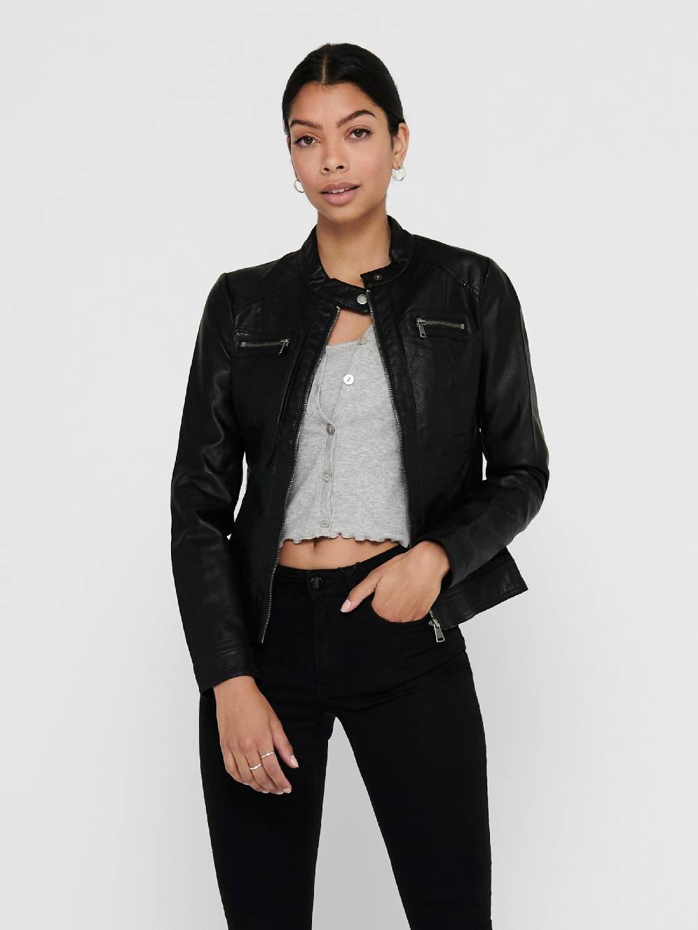 ONLY Between-Season Jacket 'Bandit' in Black Riesige Rabatte