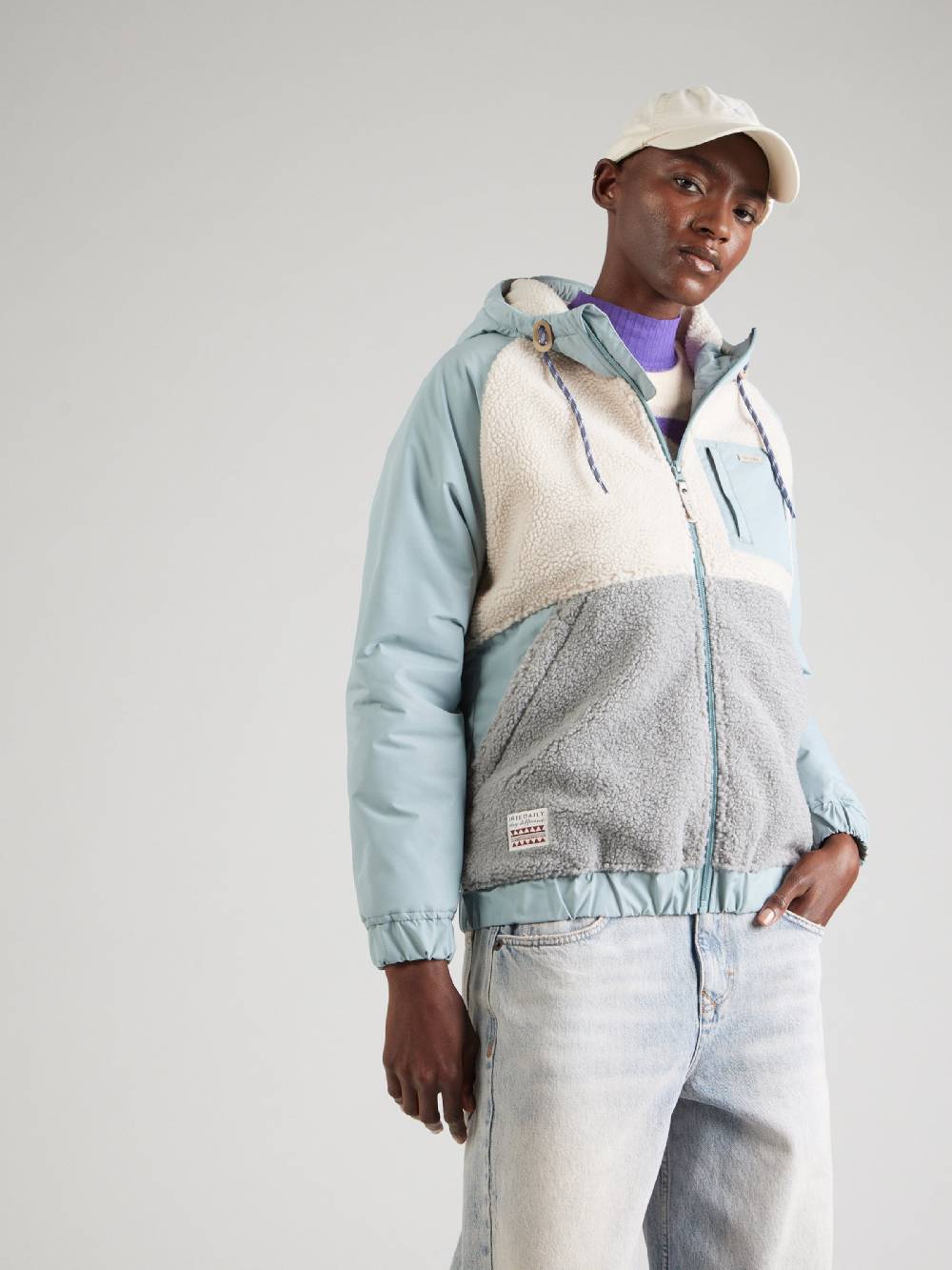 Iriedaily Between-Season Jacket 'Arctikmix' in Pastel Blue Online