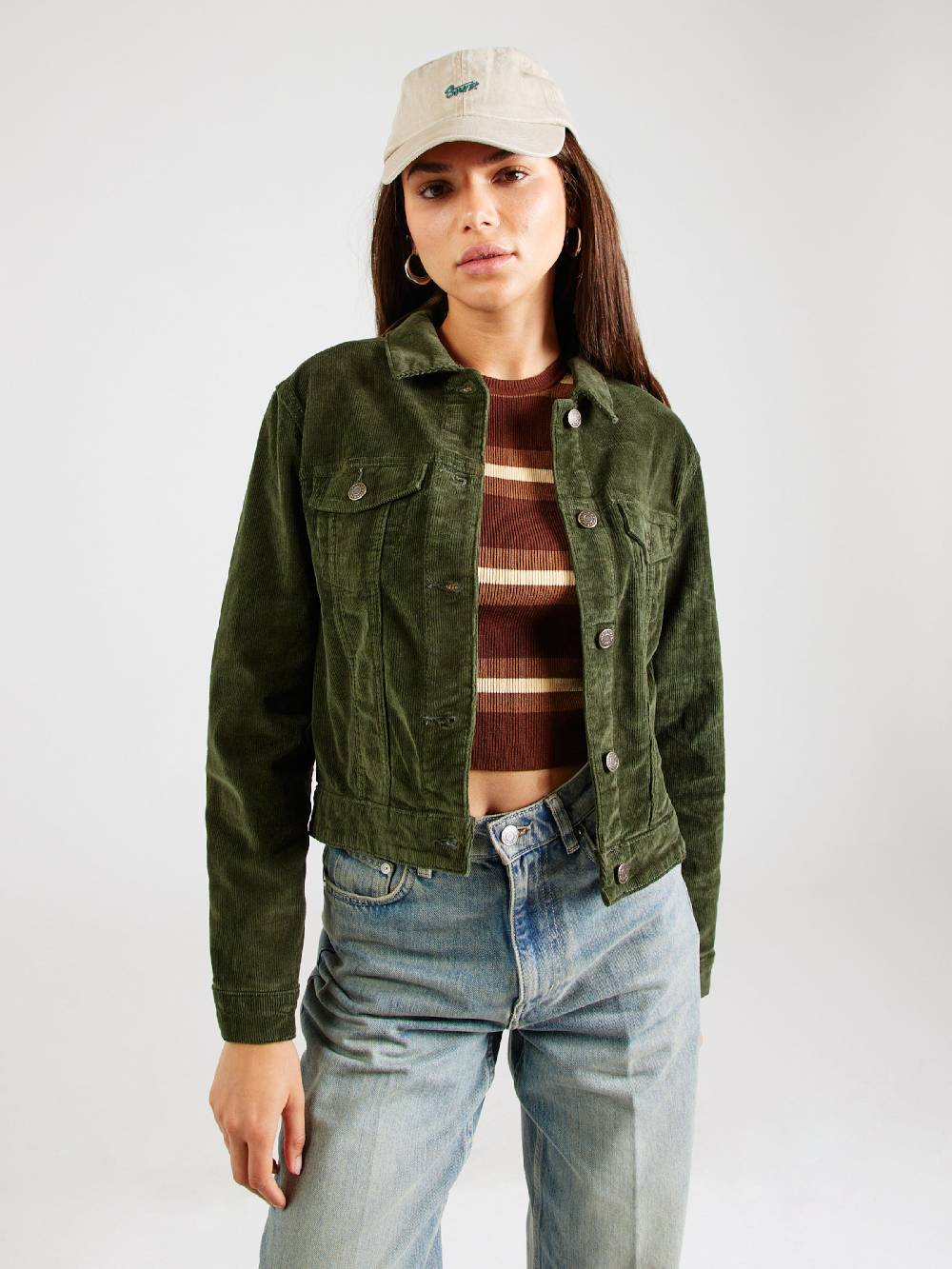 Noisy may Between-Season Jacket 'NMDEBRA' in Dark Green Outlet