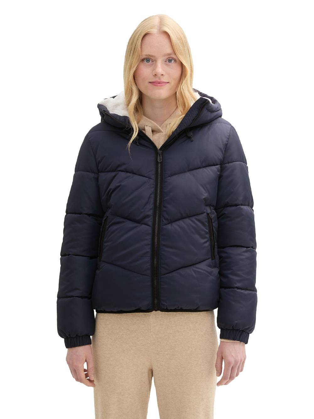 TOM TAILOR DENIM Winter Jacket in Dark Blue Verkauf