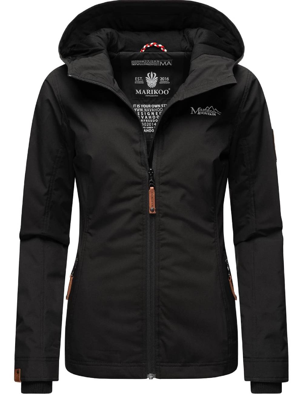 MARIKOO Between-Season Jacket 'Brombeere' in Black im Angebot