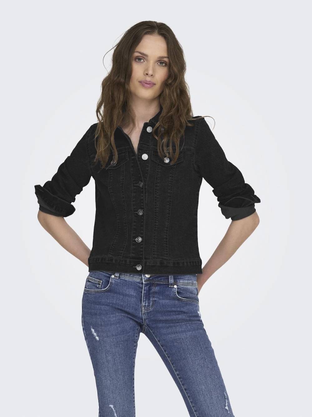 ONLY Between-Season Jacket 'MAGIC' in Mottled Black Meist gekauft