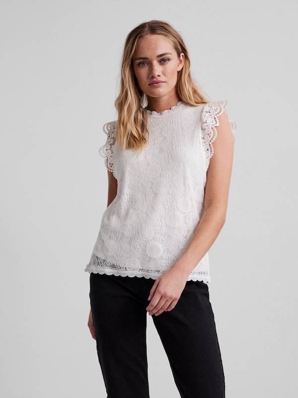PIECES Blouse 'PCOLLINE' in White Fabrikpreis