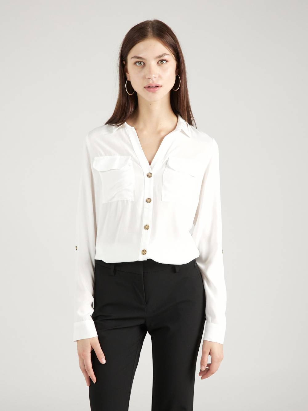 VERO MODA Blouse 'Bumpy' in White Valentinstagsangebot