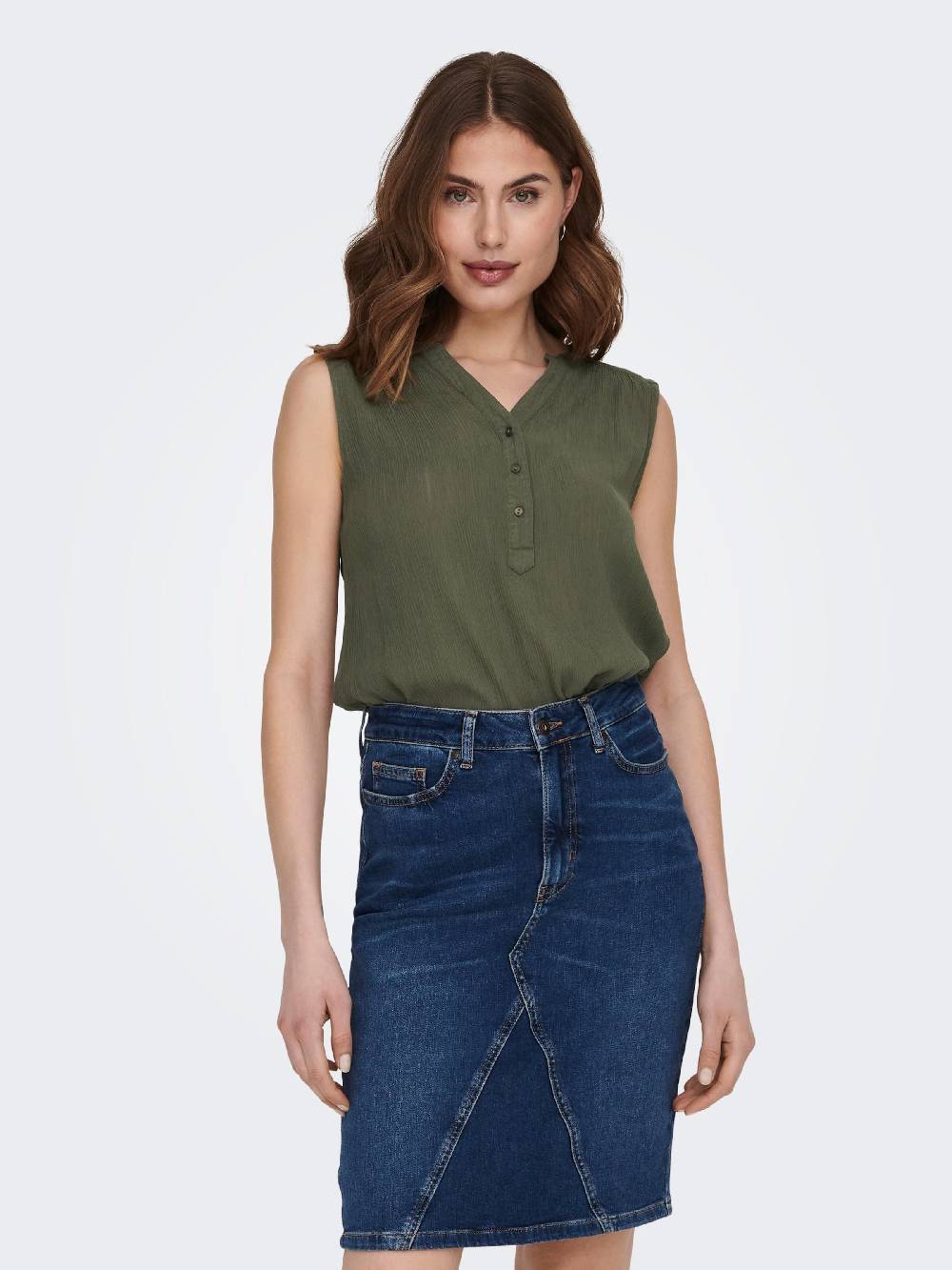 ONLY Blouse 'ONLJette' in Olive Heißer Verkauf
