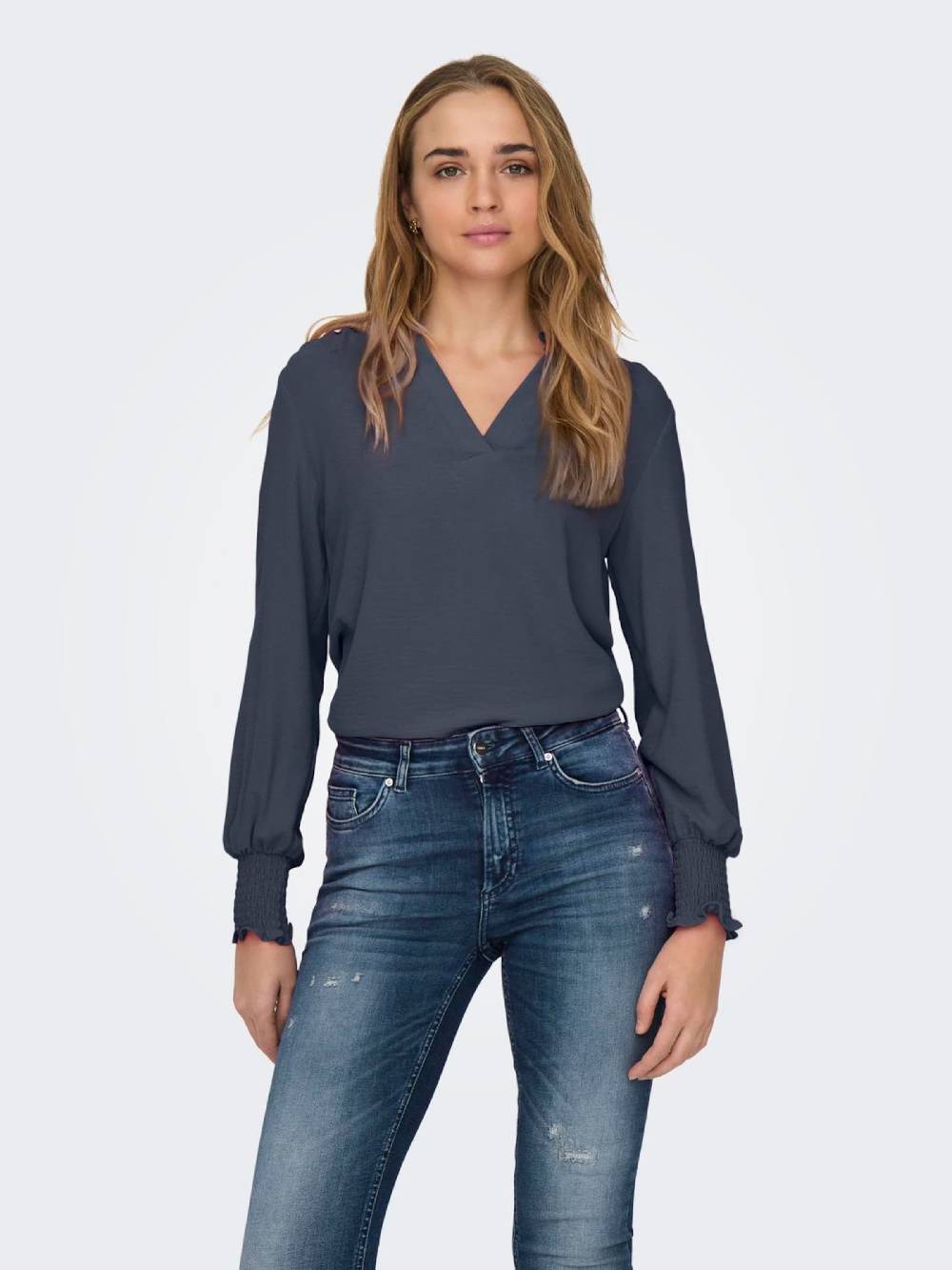 ONLY Blouse 'ONLMETTE' in Dark Blue Exklusive Angebote