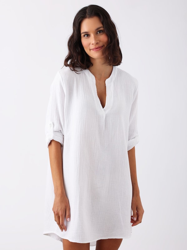 Zwillingsherz Tunic 'Amelie' in White Blitzangebot