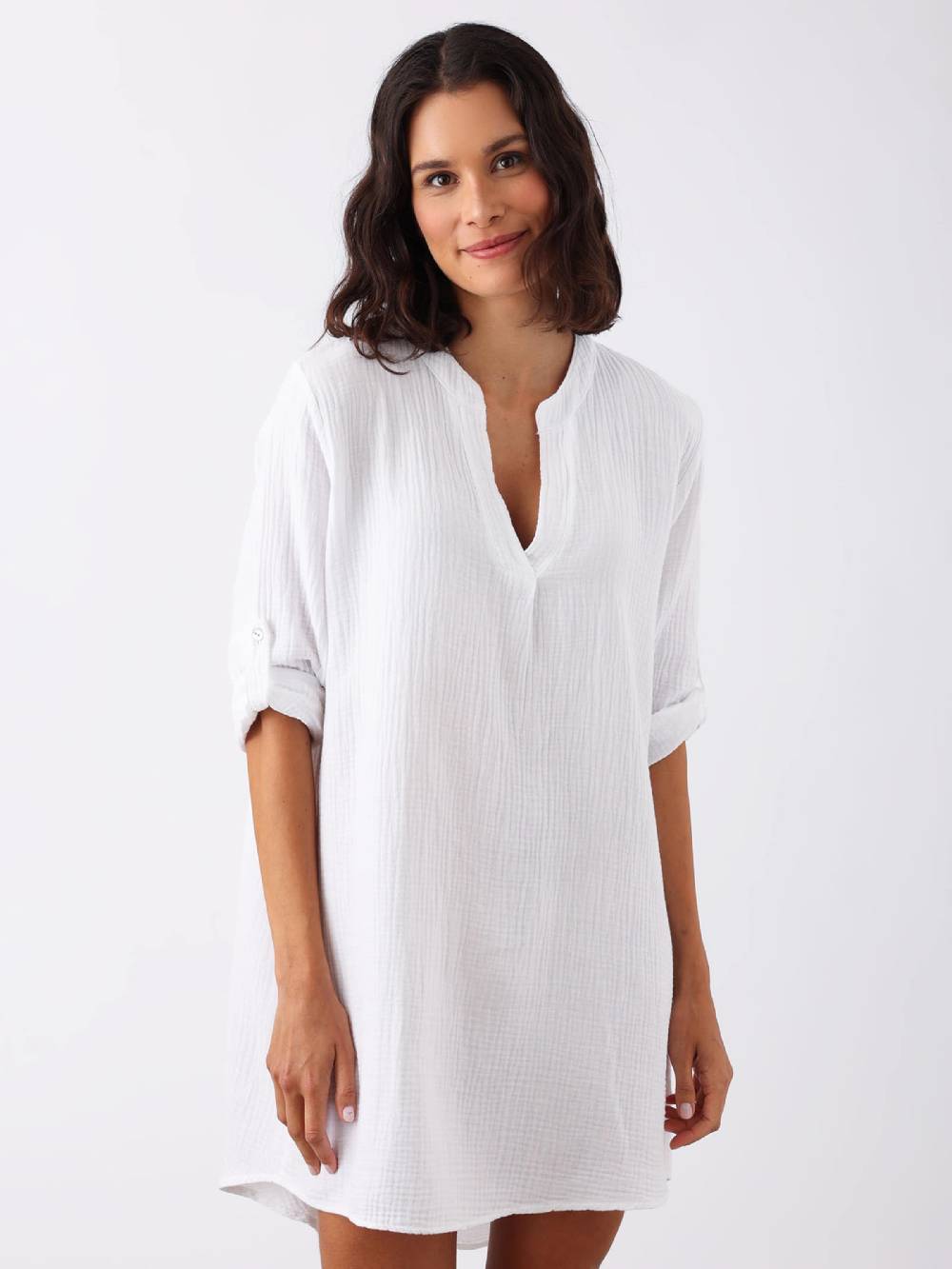 Zwillingsherz Tunic 'Amelie' in White Blitzangebot