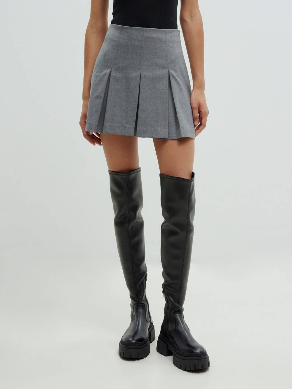 EDITED Skirt 'Liss' in Mottled Grey Discount Store für neue Produkte
