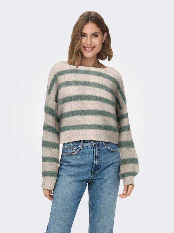 ONLY Sweater 'ONLAYA' in Beige 50% Rabatt mit kostenlosem Versand