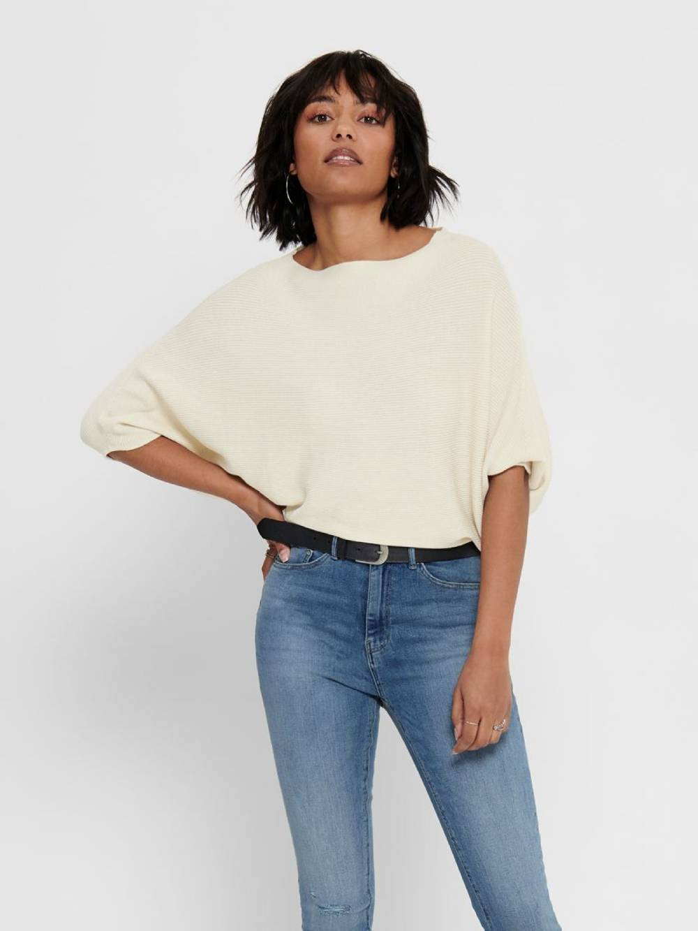 JDY Sweater 'JDYNew Behave' in Sand Speichern exportieren