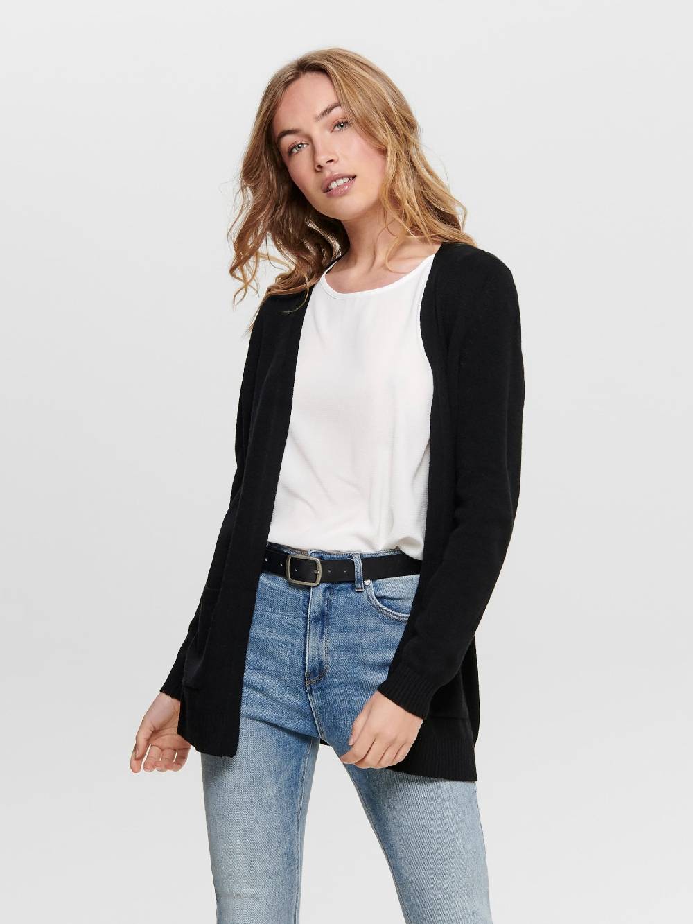 ONLY Knit Cardigan 'ONLLesly' in Black Black Friday Preise