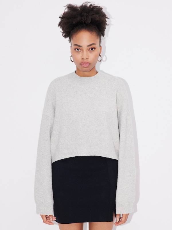 LeGer by Lena Gercke Sweater 'Elwine' in Mottled Grey Schlussverkauf