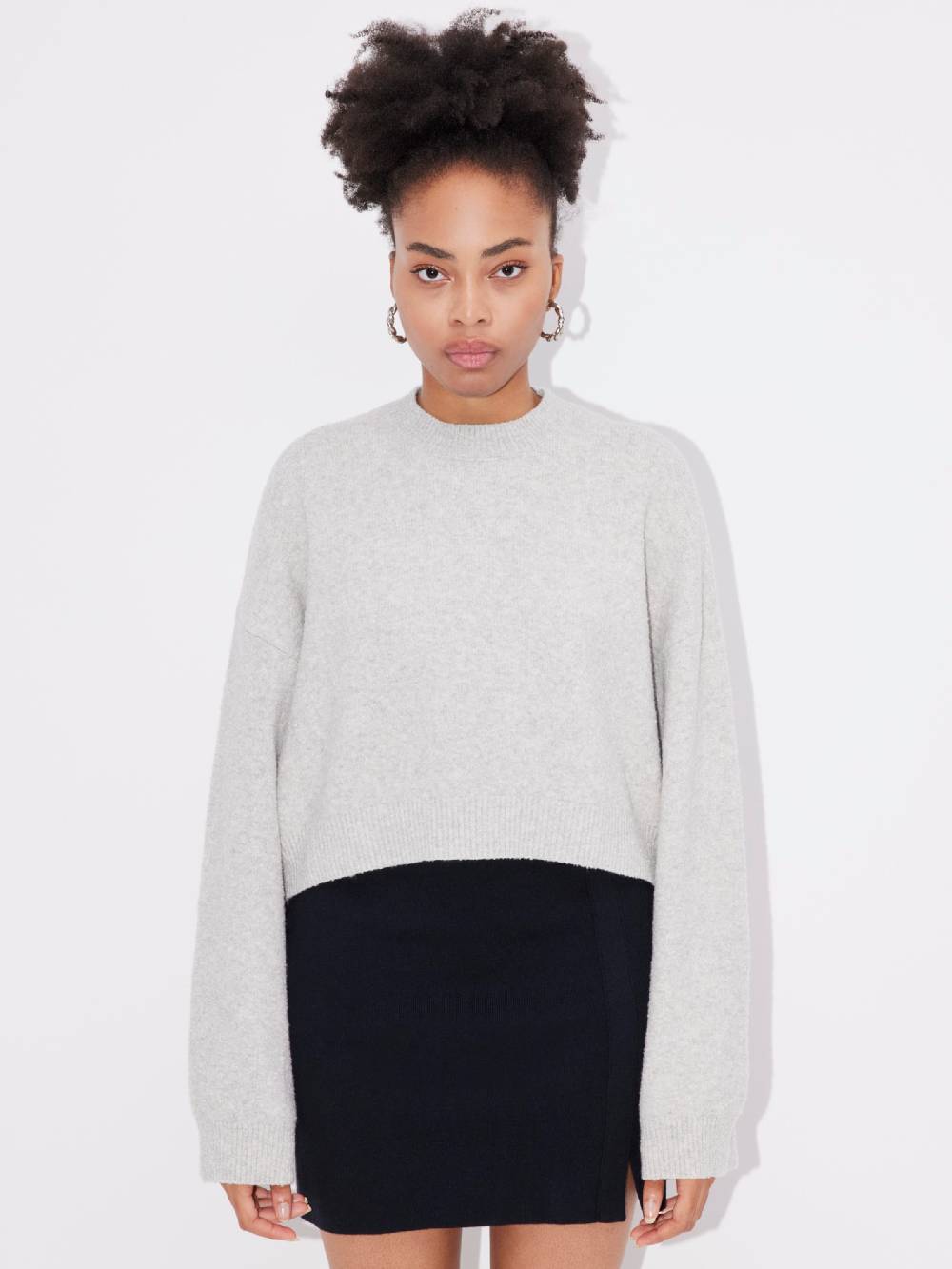 LeGer by Lena Gercke Sweater 'Elwine' in Mottled Grey Schlussverkauf